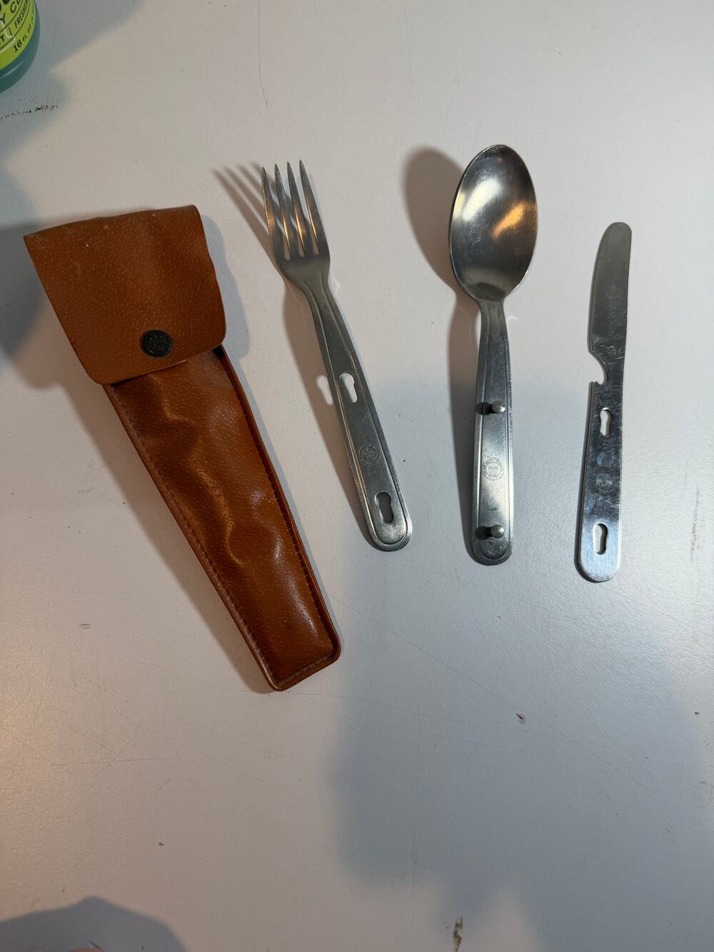 VTG BSA Boy Scouts of America Silverware Cutlery Set Case Imperial USA Camping